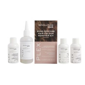 Kit pentru Decolorarea Parului - Revolution Haircare Plex Hair Colour Remover, 4 x 60 ml