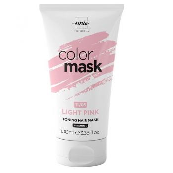 Masca nuantatoare pentru par blond roz Color Mask Unic Professional, 11/05 Roz deschis, 100 ml