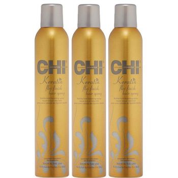 Pachet 3 x Spray de Styling cu Keratina - CHI Farouk Keratin Flex Finish Hairspray 284 gr