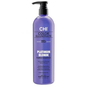 Sampon Nuantator pentru par Blond - CHI Farouk Platinum Blonde Purple Shampoo, 739 ml de firma original