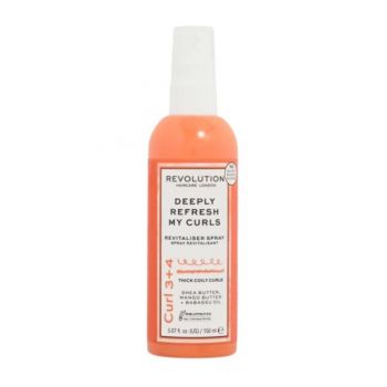 Spray pentru Par Cret si Ondulat - Revolution Haircare Deeply Refresh My Curls Revitaliser Spray Curl 3+4, 150 ml