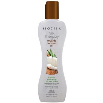 Tratament cu Ulei de Cocos pentru Par si Piele - Biosilk Farouk Silk Therapy with Coconut Oil Leave-In Treatment for Hair and Skin, 167ml ieftin