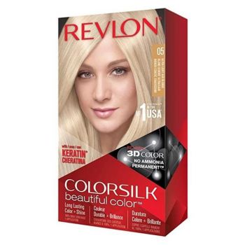 Vopsea de Par Revlon - Colorsilk, nuanta 05 Ultra Light Ash Blonde, 1 buc la reducere