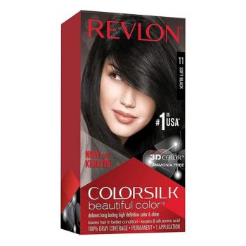 Vopsea de Par Revlon - Colorsilk, nuanta 11 Soft Black, 1 buc la reducere