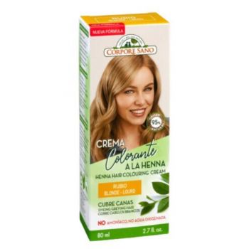 Crema de colorare BIO pentru par Blond cu Henna Corpore Sano, 80 ml