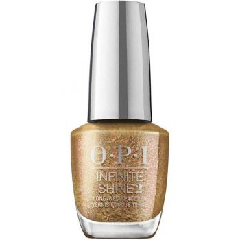 Lac de Unghii cu Efect de Gel - OPI Infinite Shine Terribly Nice Collection, Five Golden Flings, 15 ml la reducere