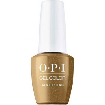 Lac de Unghii Semipermanent - OPI Gel Color Terribly Nice Collection, Five Golden Flings, 15 ml de firma originala