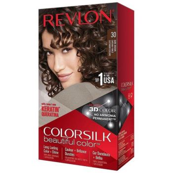 Vopsea de Par Revlon - Colorsilk, nuanta 30 Dark Brown, 1 buc de firma originala