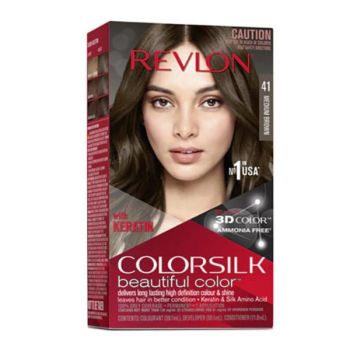 Vopsea de Par Revlon - Colorsilk, nuanta 41 Medium Brown, 1 buc de firma originala