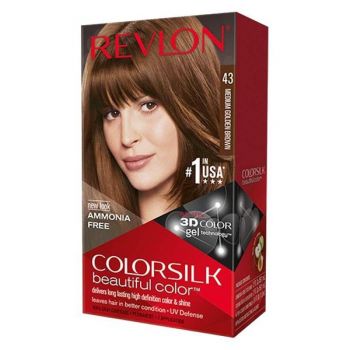 Vopsea de Par Revlon - Colorsilk, nuanta 43 Medium Golden Brown, 1 buc ieftina