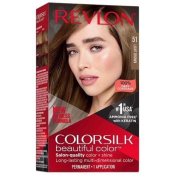 Vopsea de Par Revlon - Colorsilk, nuanta 51 Light Brown, 1 buc ieftina