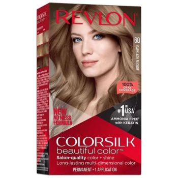 Vopsea de Par Revlon - Colorsilk, nuanta 60 Dark Ash Blonde, 1 buc la reducere