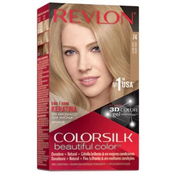 Vopsea de Par Revlon - Colorsilk, nuanta 74 Medium Blonde, 1 buc la reducere
