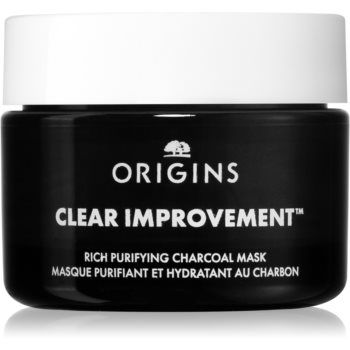 Origins Clear Improvement® Rich Purifying Charcoal Mask Masca de curățare cu cărbune