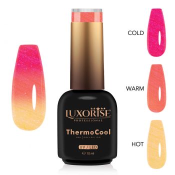 Oja Semipermanenta Termica 3 Culori LUXORISE ThermoCool - Innocent Orange 10ml ieftina