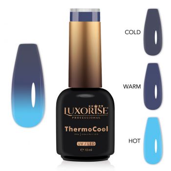 Oja Semipermanenta Termica 3 Culori LUXORISE ThermoCool - Mystic Sky 10ml