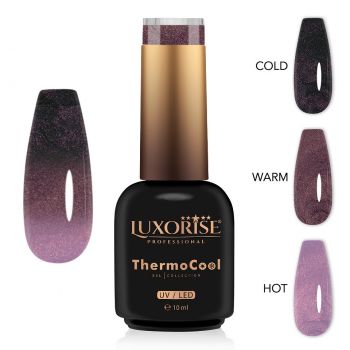 Oja Semipermanenta Termica 3 Culori LUXORISE ThermoCool - Purple Symphony 10ml la reducere