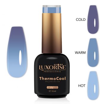 Oja Semipermanenta Termica 3 Culori LUXORISE ThermoCool - Wave Splash 10ml