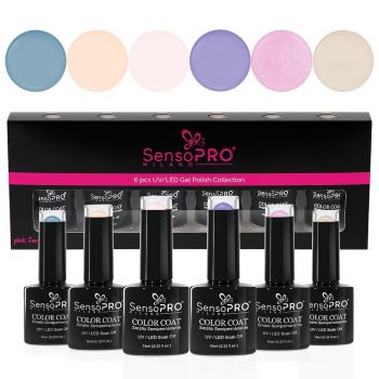 Set 6 Oje Semipermanente 10ml SensoPRO Milano, Bride Smile