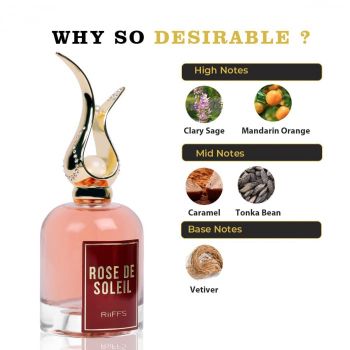 Parfum Rose De Soleil, Riiffs, apa de parfum 100 ml, femei - inspirat din Scandal For Her by Jean Paul Gaultier