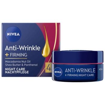 Crema Antirid de Noapte pentru Fermitate 45+ - Nivea Anti-Wrinkle + Firming, 50 ml ieftina