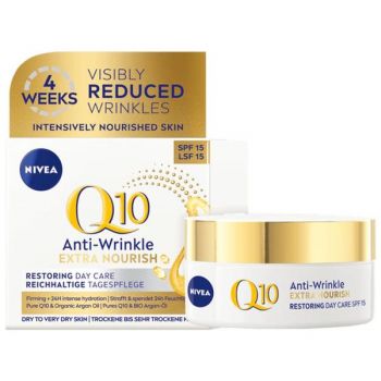 Crema Antirid de Zi Extra Hidratare Q10 Power - Nivea Anti-Wrinkle Extra Nourish, 50 ml