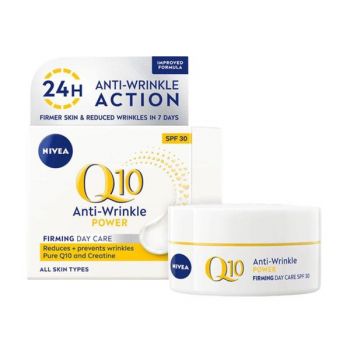 Crema Antirid de Zi Q10 Power cu SPF30 - Nivea Anti-Wrinkle Firming Day Care, 50 ml