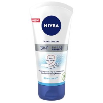 Crema de Maini 3 in 1 - Nivea Hand Cream Care&Protect, 75 ml
