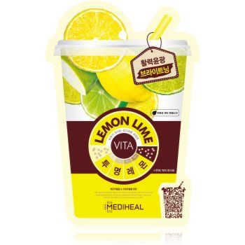 MEDIHEAL Vita Mask Lemon Lime mască textilă iluminatoare ieftina