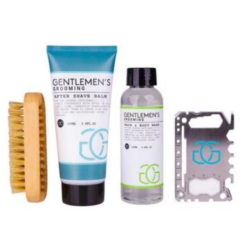 Set cadou pentru barbati Accentra Bath Gentlemen's Grooming Gel de dus 2&1 60ml + After shave 60ml + perie + Instrument + Cutie