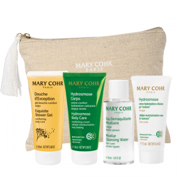 Set de fata si corp Mary Cohr Trousse Beauty to Go efect de hidratare intensiva 3x30ml 1x15ml