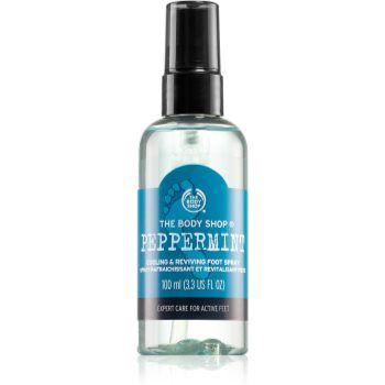 The Body Shop Peppermint Foot Spray deodorant pentru picioare cu efect racoritor