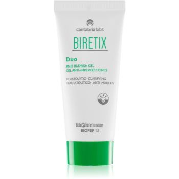 Biretix Treat Duo Anti-Blemish Gel corector regenerator anti-recidivă pentru imperfecțiunile pielii și urmele de acnee