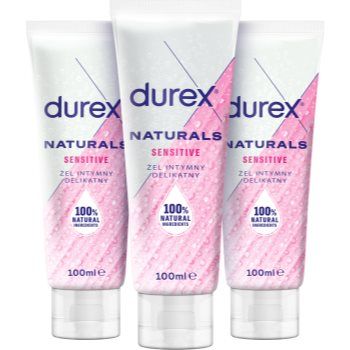 Durex Naturals Sensitive 2+1 gel lubrifiant (ambalaj economic)