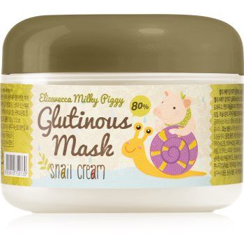 Elizavecca Milky Piggy Glutinous Mask 80% Snail Cream mască hrănitoare și intens hidratantă extract de melc ieftina