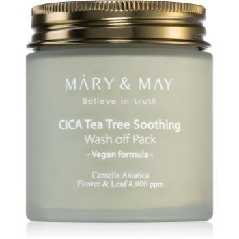 MARY & MAY Cica Tea Tree Soothing Masca de curatare cu minerale si argila pentru netezirea pielii