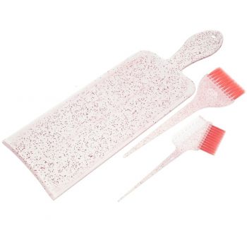 Paleta Tehnica Balayage cu Pensule pentru Vopsit Pink Glitter