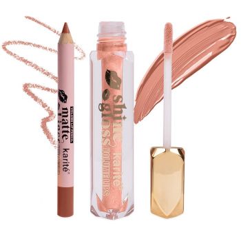 Set 2 in 1 Ruj Lichid Mat & Creion Buze Karite #04