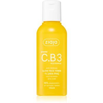 Ziaja Vitamin C.B3 Niacinamide loțiune tonică exfoliantă cu acizi