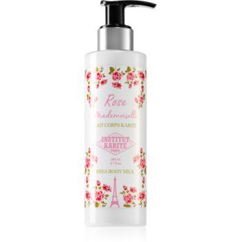 Institut Karité Paris Rose Mademoiselle Shea Body Milk loțiune de corp hidratantă unt de shea Institut Karité Paris Rose Mademoiselle Shea Body Milk loțiune de corp hidratantă unt de shea