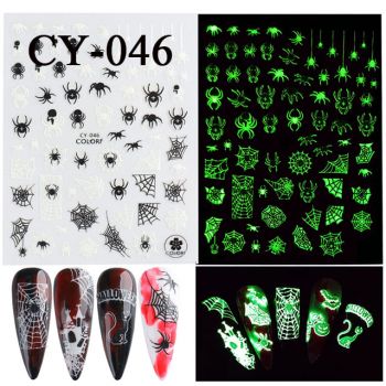 Sticker Decor Unghii Halloween Fosforescent CY-46 - PRO53 - EVERIN