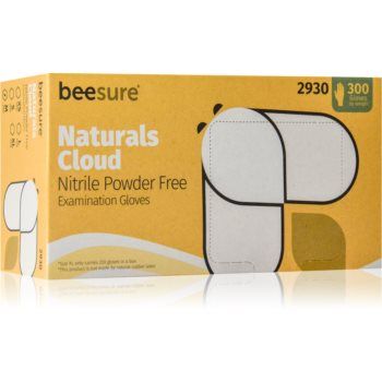 BeeSure Naturals Cloud White mănuși din nitril, fără pudră ieftin