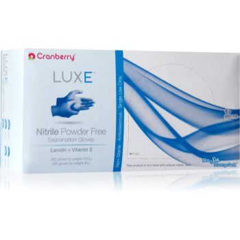 Cranberry Luxe Azure mănuși din nitril, fără pudră, cu lanolină și vitamina E de firma original