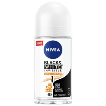 Deodorant Roll-On - Nivea Black&White Invisible Ultimate Impact, 50 ml de firma original