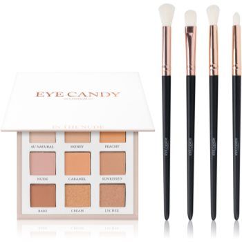 Eye Candy Enhancing Brush & Palette Set paletă cu farduri de ochi