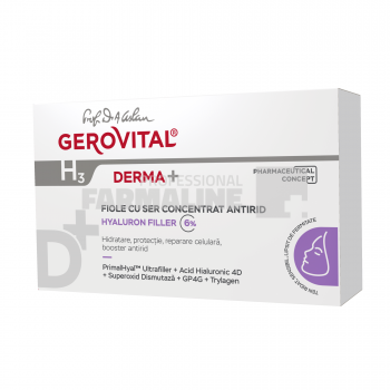 Gerovital H3 Derma+ Fiole cu ser concentrat antirid cutie cu10 fiole ieftina