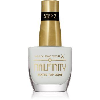 Max Factor Nailfinity Matte Top Coat lac gel de unghii pentru acoperirea superioară cu efect matifiant