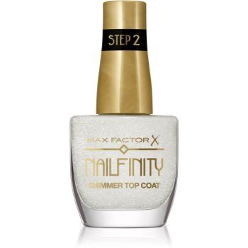 Max Factor Nailfinity Shimmer Top Coat lac gel de unghii pentru acoperirea superioară pentru stralucire
