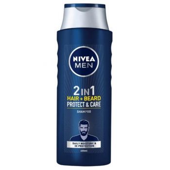 Sampon 2 in 1 pentru Par si Barba - Nivea Men Protect & Care, 400 ml