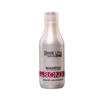 Sampon Blond Blush Sleek Line contine pigment neutralizant roz, 300ml de firma original